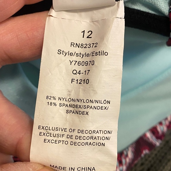 NWOT Island Escape Swimsuit Tankini Top Sz 12 Gemini Push Up Underwire - Picture 2 of 5